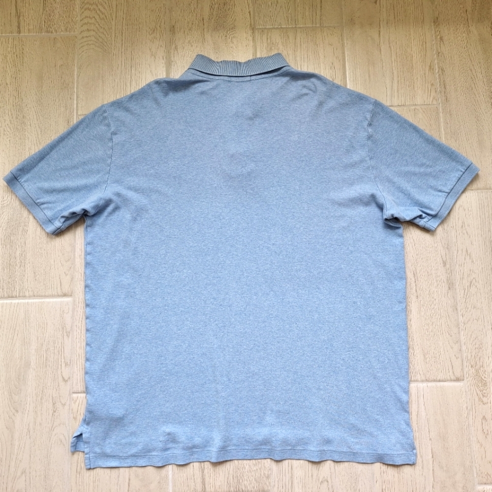Polo Ralph Lauren Men's Light Blue Short Sleeved Cotton Polo Shirt - Size XLT - Picture 8 of 9